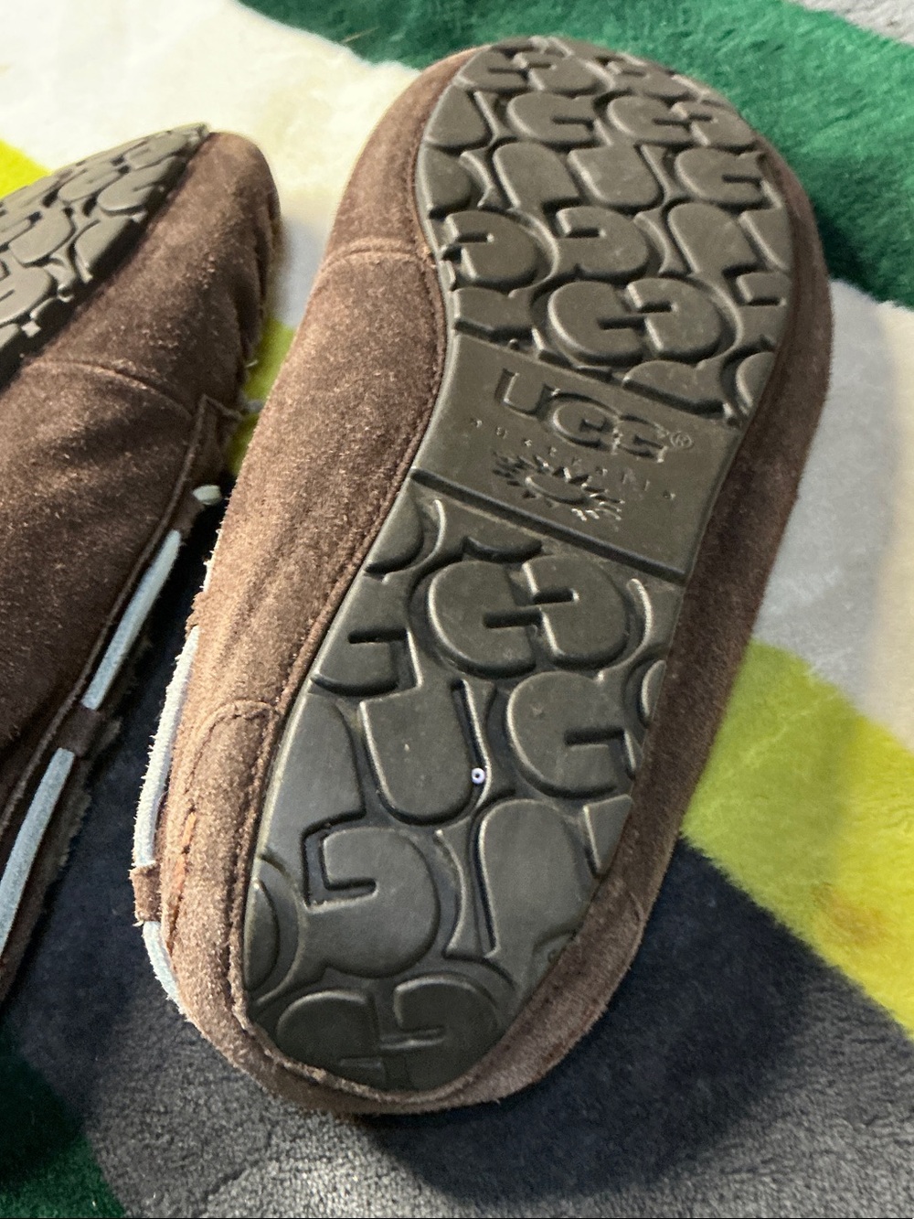 UGG Women’s Brown Suede Moccasin Slippers with Shearling Lining Size 9 - Picture 12 of 16